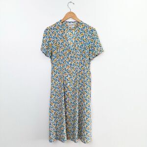 HVN Tender Loving Care by HVN Women’s Floral Rosemary Silk Button Front Midi Dre